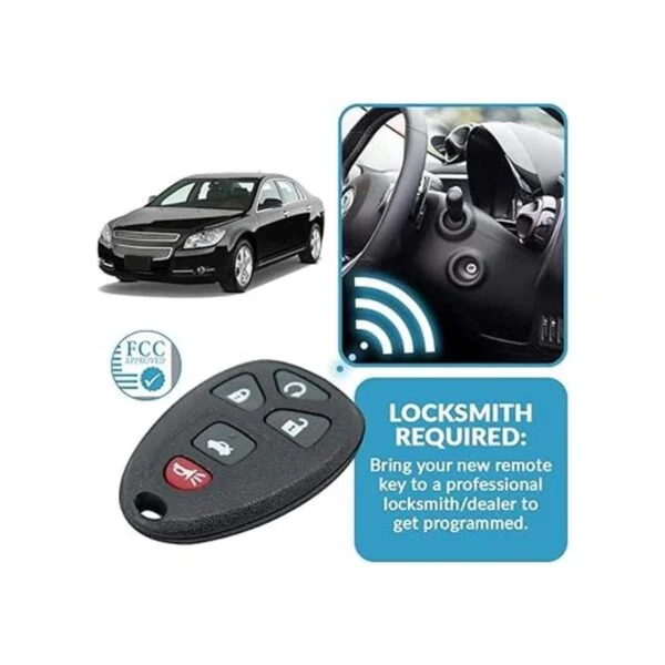 Keyless2Go Llave de repuesto para llave de coche sin_5