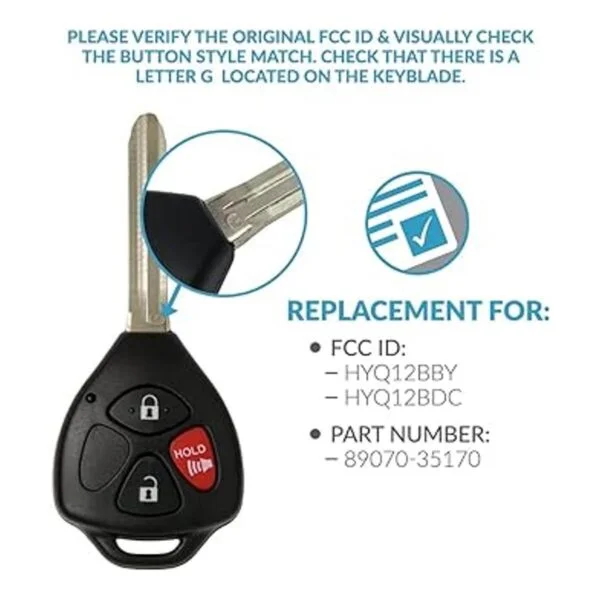 Keyless2Go Llave de repuesto para llave de coche con chip_4