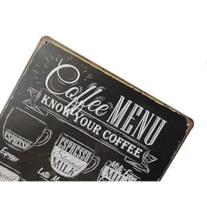 ERLOOD Cartel para bar Coffee Menu Know Your Coffee_6