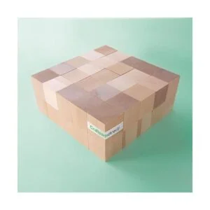 Cubos de madera de 12 pulgada Artesanía natural no