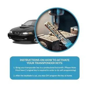 Keyless2Go juego de 2 llaves de repuesto modelo H72 para_5