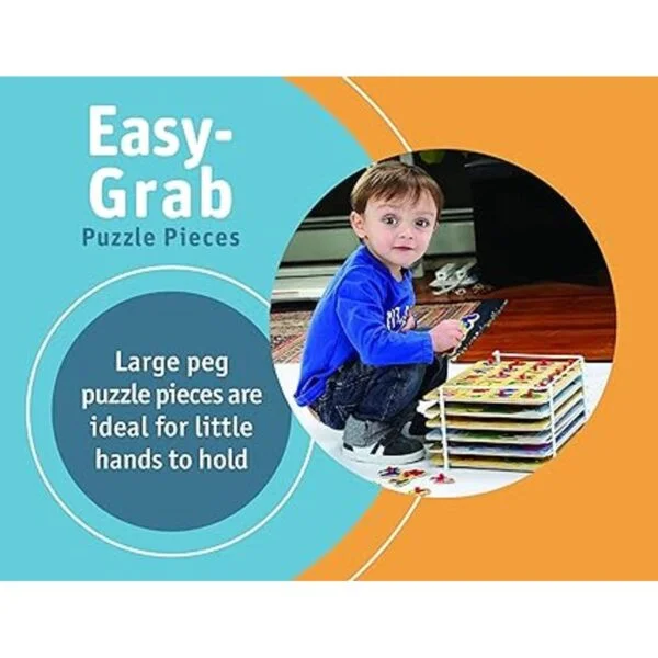 ETNA Madera Puzzles con alambre rack Organizador_6