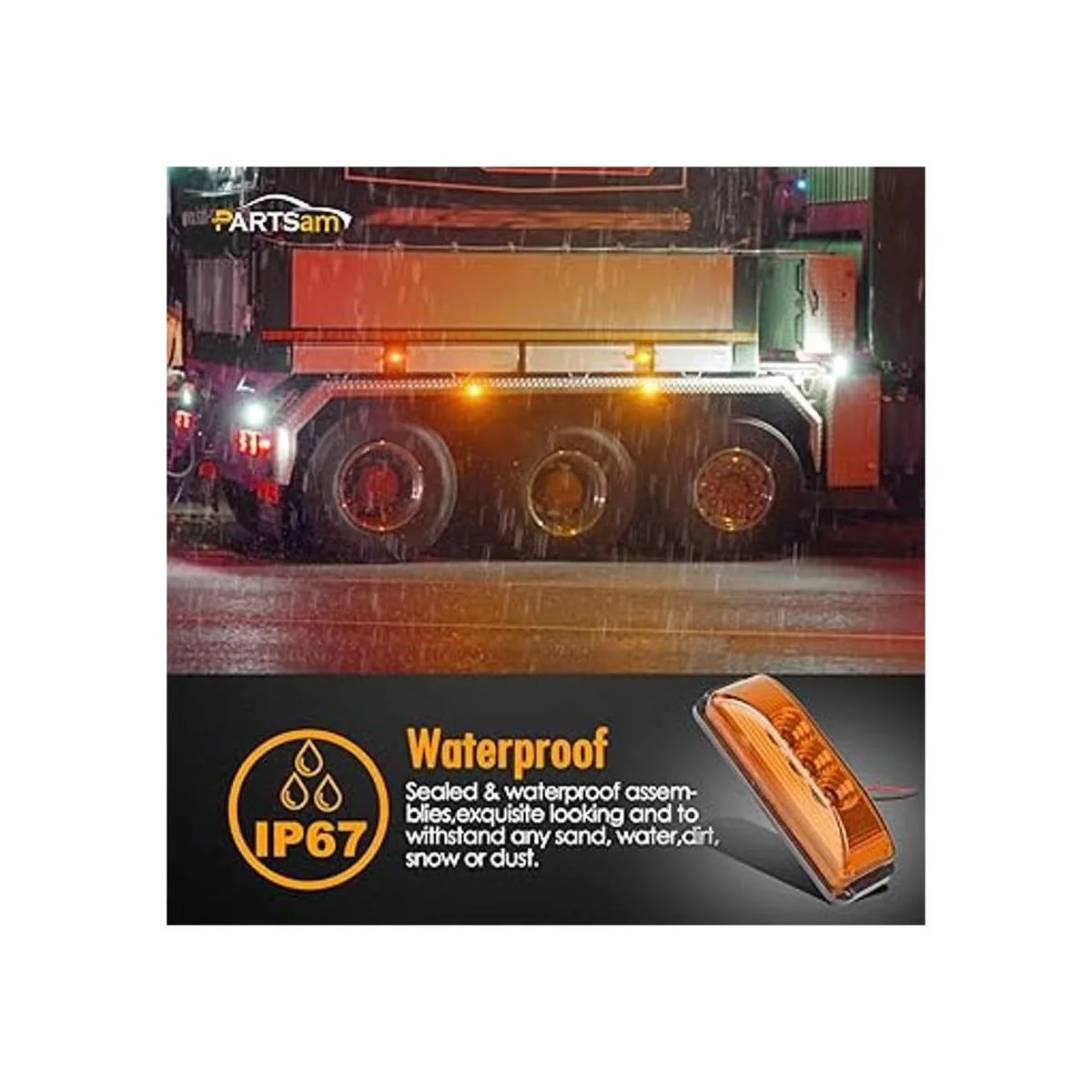 Partsam Juego de 2 luces LED de 3 luces LED para_4