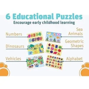 ETNA Madera Puzzles con alambre rack Organizador_2