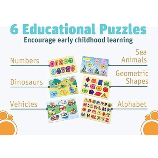 ETNA Madera Puzzles con alambre rack Organizador_2