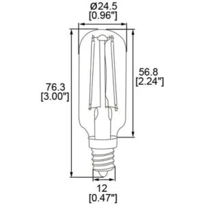 HEROLED T8DS2WWW27 Bombilla LED de filamento antiguo