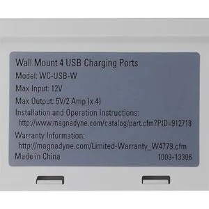 Soporte de pared con 4 puertos USB de carga 1216V DC apto_3