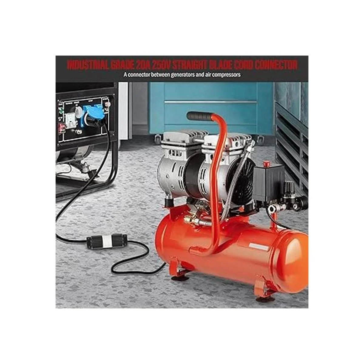 ENERLITES NEMA 620R Conector de hoja recta salida de