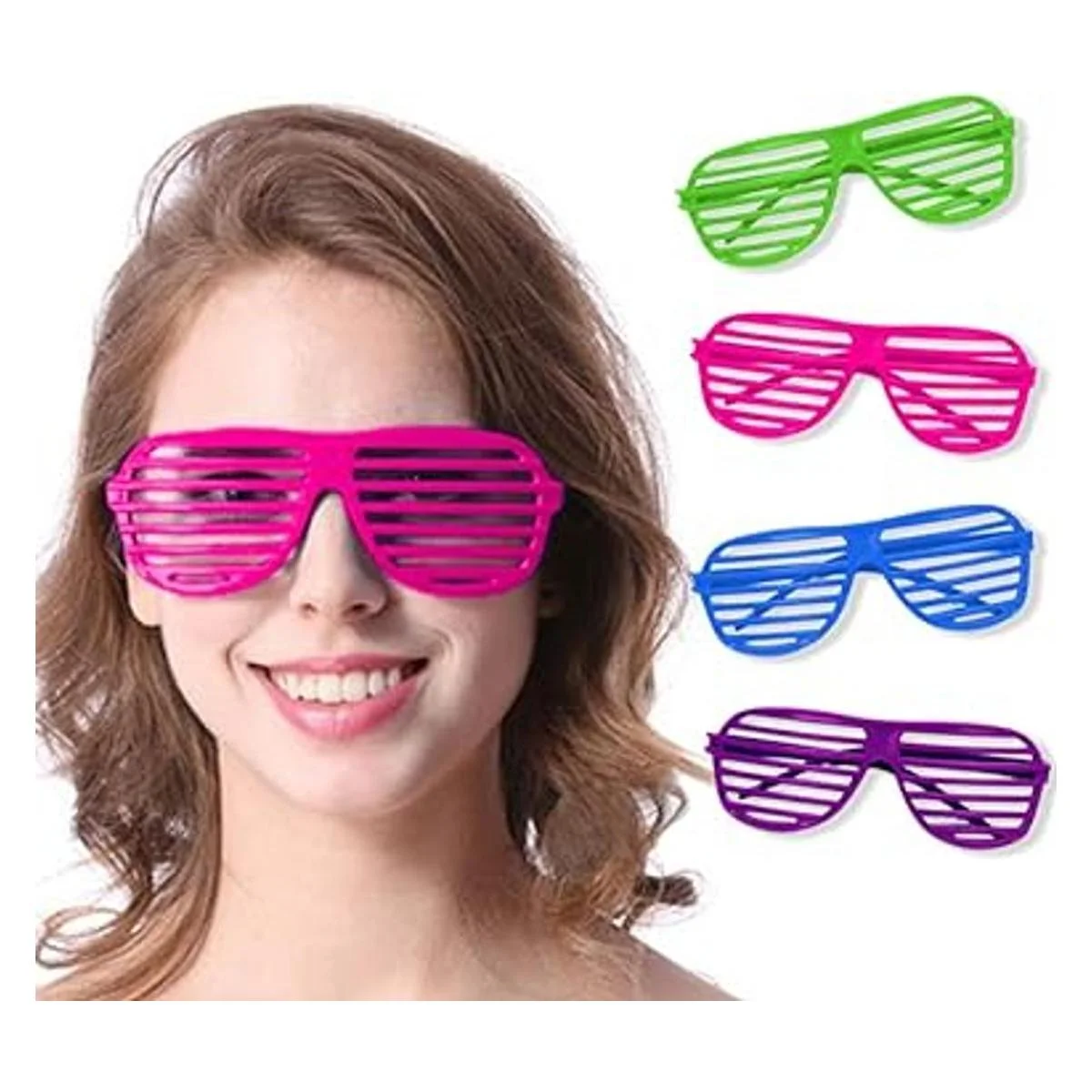 Novelty Place Gafas de sol con obturador de color neón_2