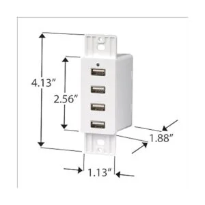 Soporte de pared con 4 puertos USB de carga 1216V DC apto_4