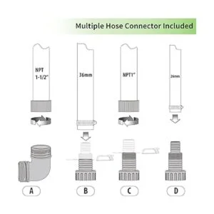 Lanchez Bomba de sumidero sumergible de 34 HP 4450 GPH_5