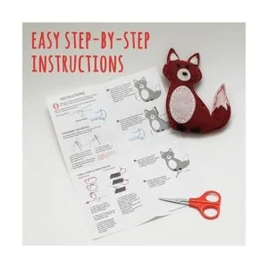 Kit educativo de costura con animales del bosque para_3