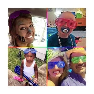 Novelty Place Gafas de sol con obturador de color neón_5