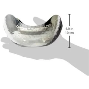 Bol de acero inoxidable Elegance moldeado con martillo_4