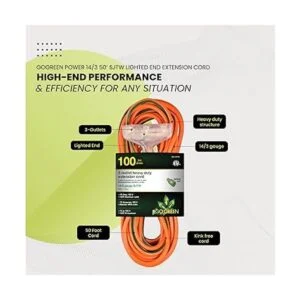 GoGreen Power GG15100 143 50 pies Cable de extensión
