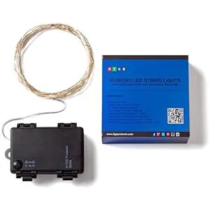 Cadena de luces LED RTGS de 60 ledes funciona con pilas