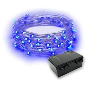 Cadena de luces LED RTGS de 60 ledes funciona con pilas