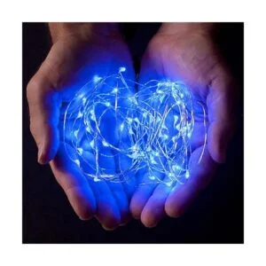 Cadena de luces LED RTGS de 60 ledes funciona con pilas