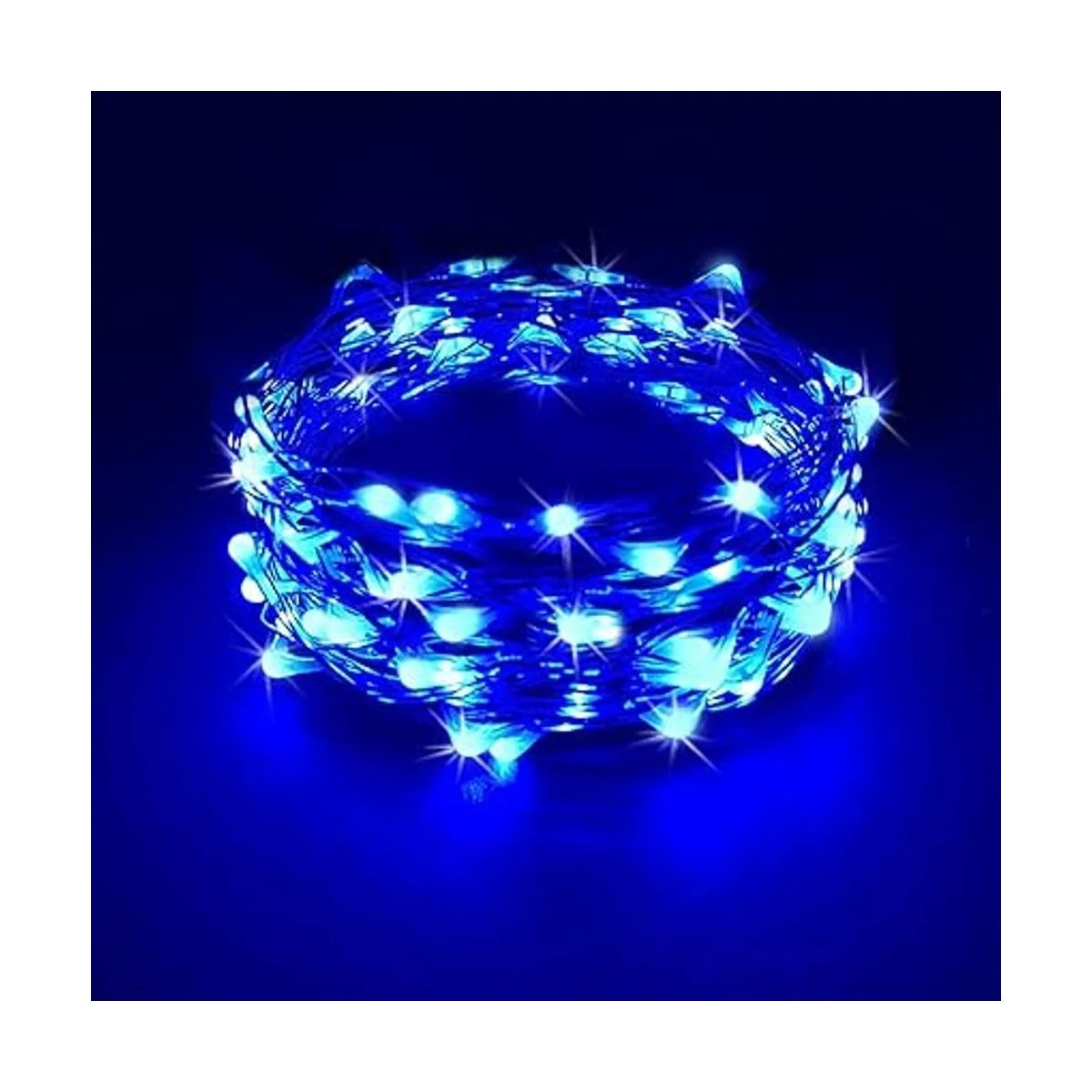 Cadena de luces LED RTGS de 60 ledes funciona con pilas