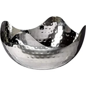 Bol de acero inoxidable Elegance moldeado con martillo_1