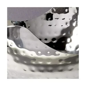 Bol de acero inoxidable Elegance moldeado con martillo_3