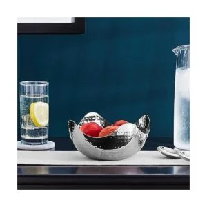 Bol de acero inoxidable Elegance moldeado con martillo_5