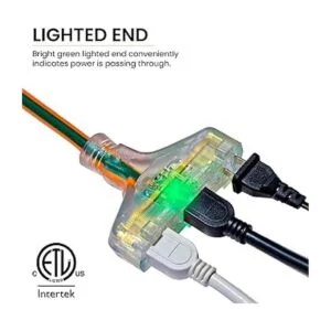 GoGreen Power GG15150 Cable de extensión SJTW de 3 tomas