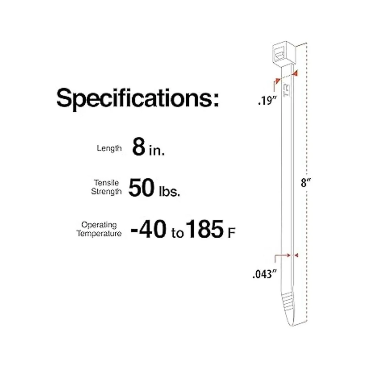 Sujeta cables de multiuso negro 8 pulgadas 9 100_6