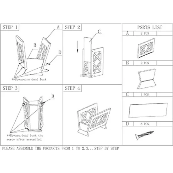 Frenchi Home Furnishing Soporte moderno para revistas._3