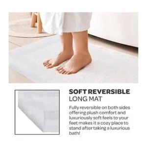 Bedford Home Alfombra de baño larga reversible 100_4