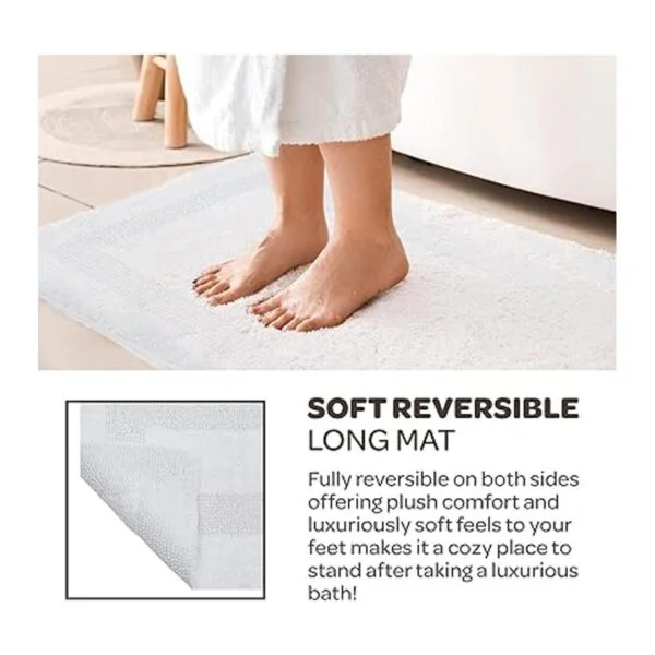 Bedford Home Alfombra de baño larga reversible 100_4