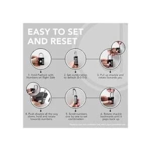 Candado cerradura de 4 dígitos de combinación para_6