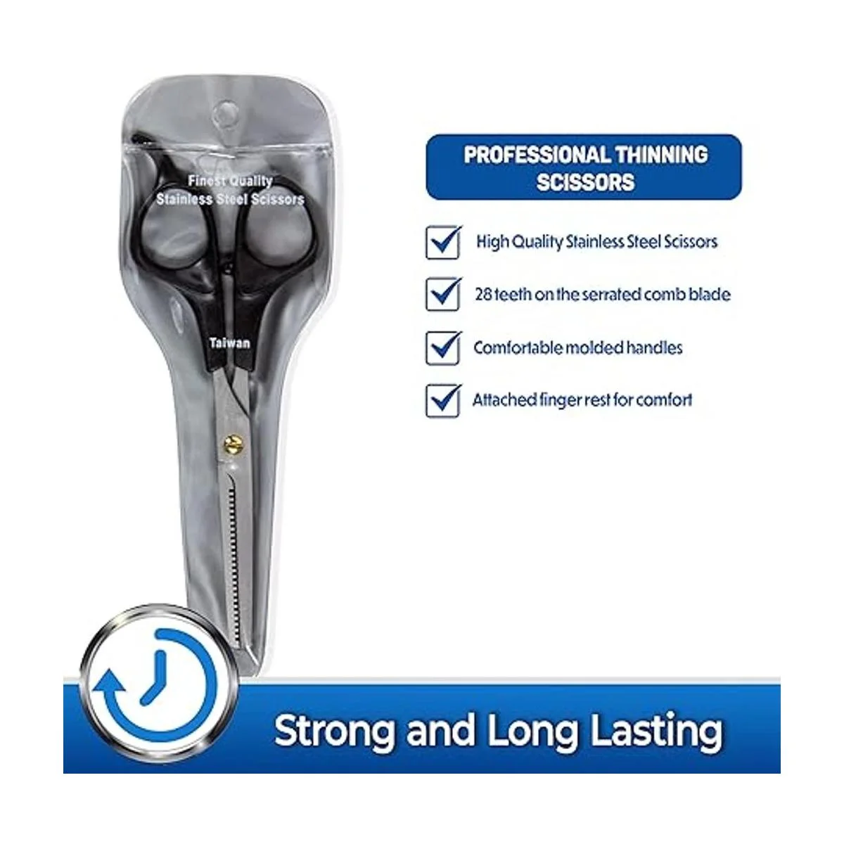 Tijeras dentadas profesionales de entresacar para mascotas