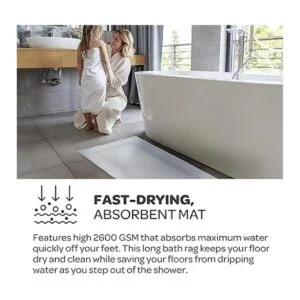 Bedford Home Alfombra de baño larga reversible 100_5
