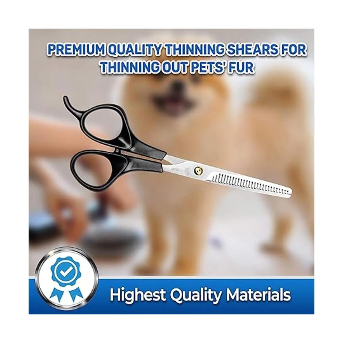 Tijeras dentadas profesionales de entresacar para mascotas