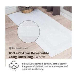 Bedford Home Alfombra de baño larga reversible 100_3