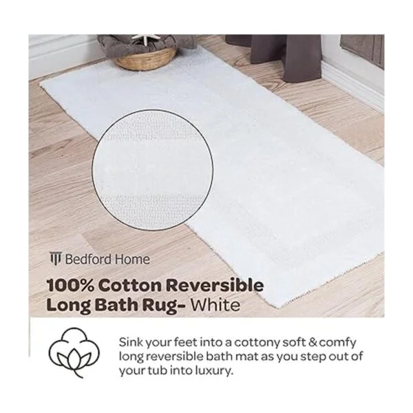Bedford Home Alfombra de baño larga reversible 100_3