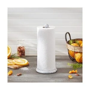 RSVP Soporte blanco mármol para papel toalla_3