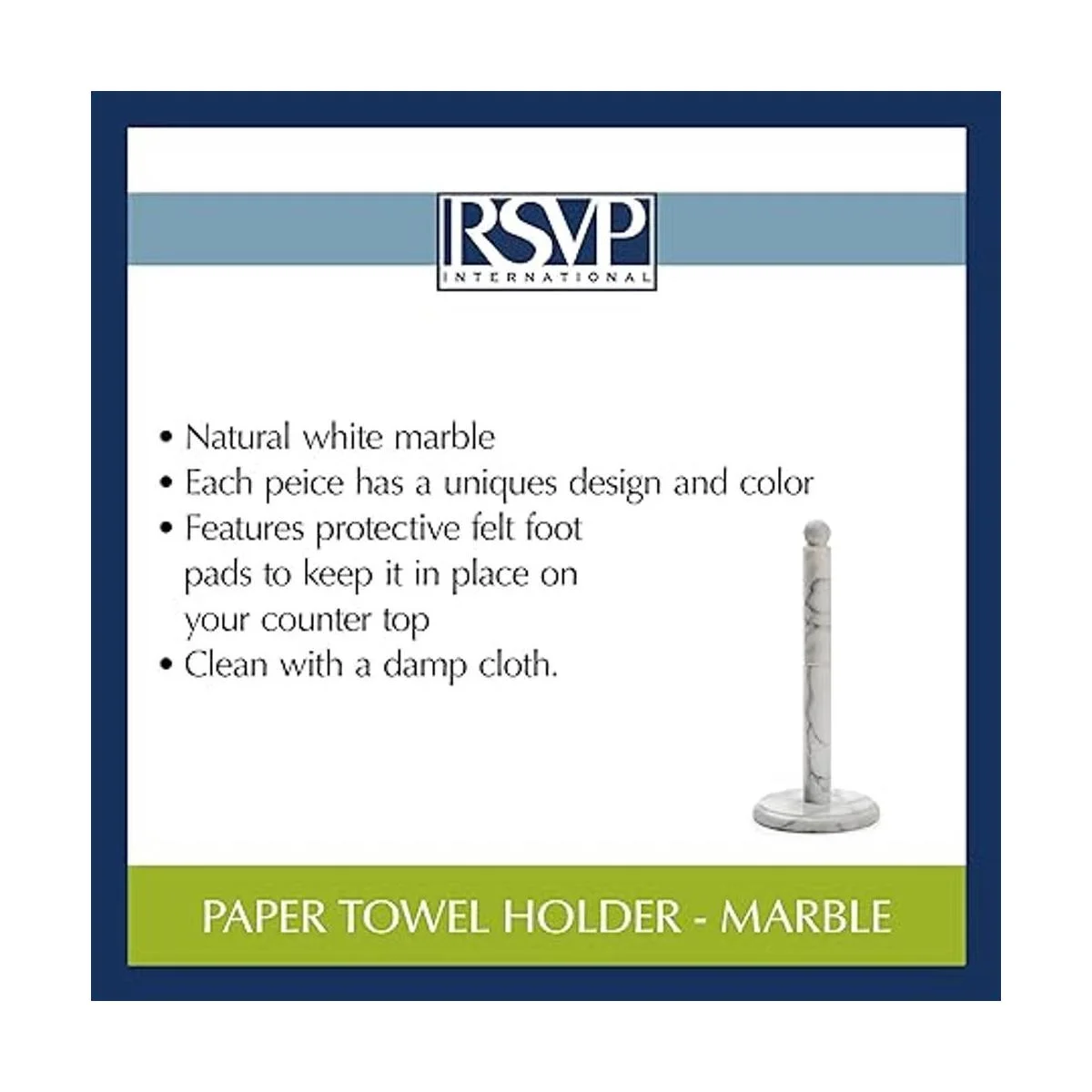 RSVP Soporte blanco mármol para papel toalla_6