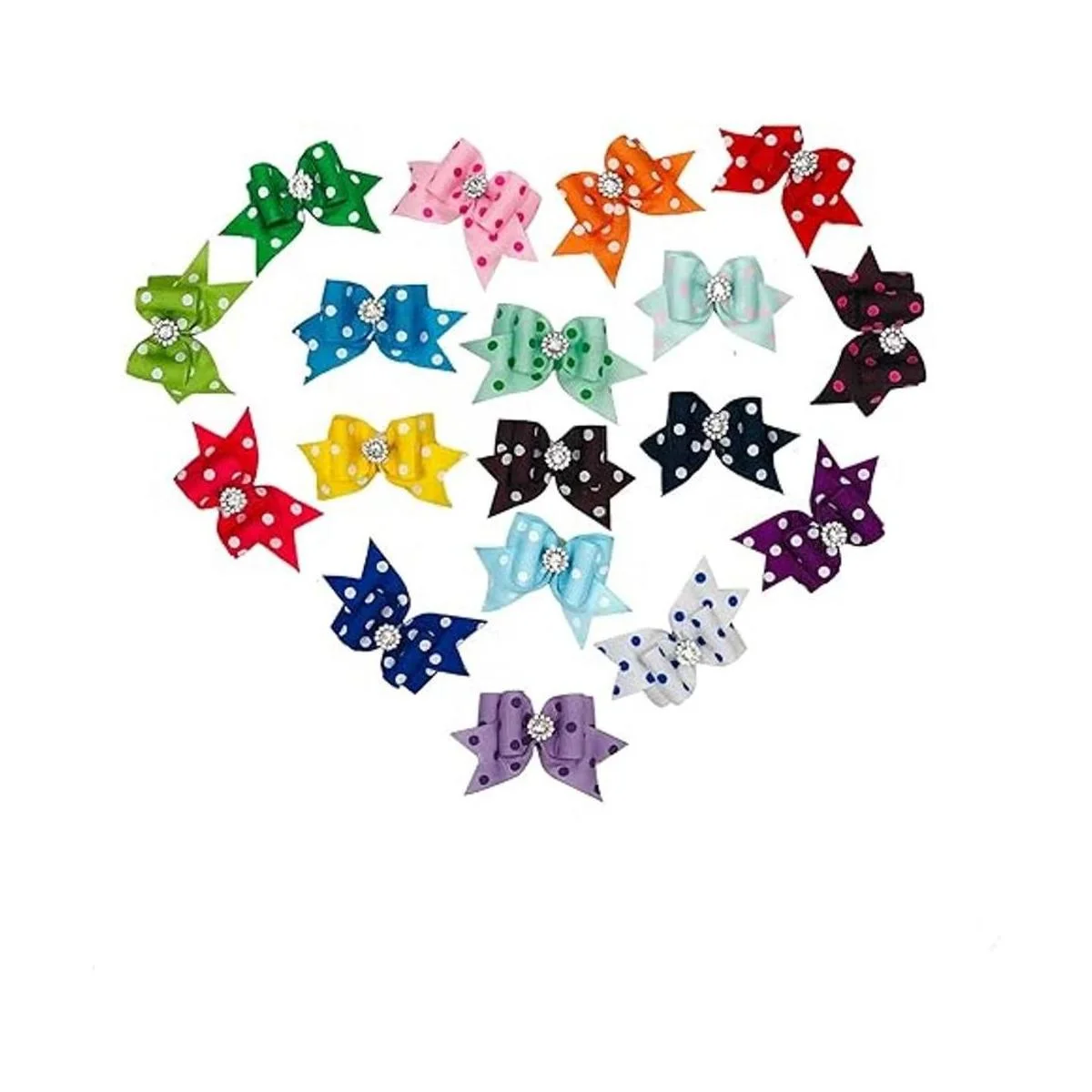 10 lazos para el pelo con bandas de goma para perros