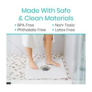 Estera cuadrada de ducha Vive Health Blanco 1_6