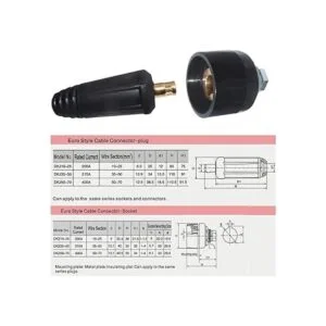 TIG Conector de panel de cable de soldadura DKZ3550 de 315_2