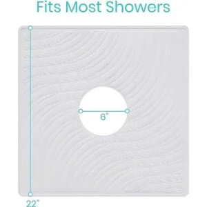 Estera cuadrada de ducha Vive Health Blanco 1_5