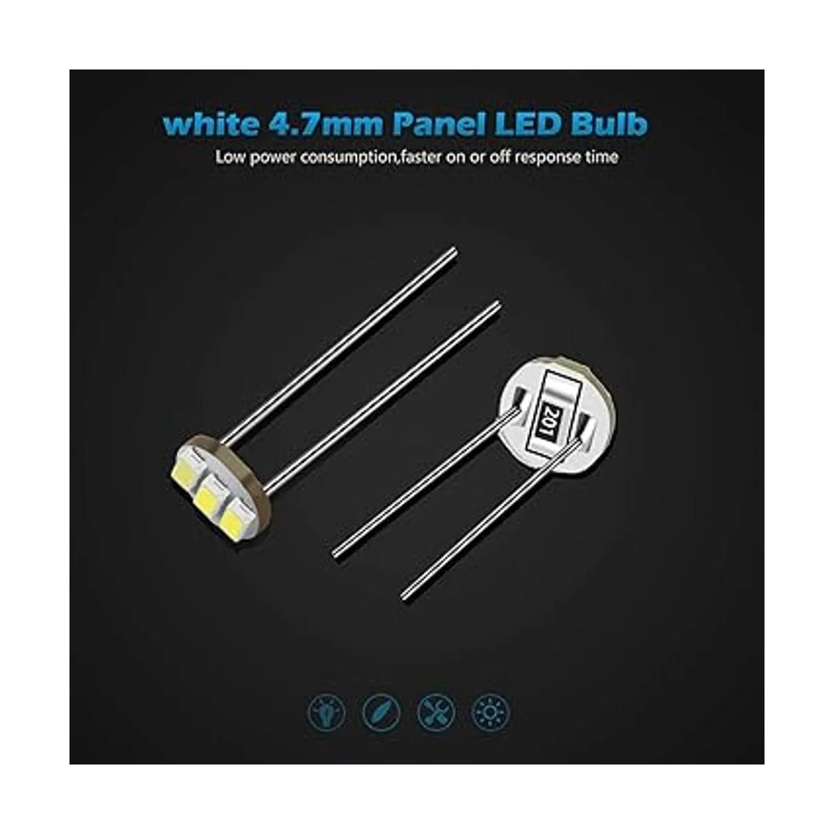 Partsam mini bombillas de 47 mm 12v para autos para_2