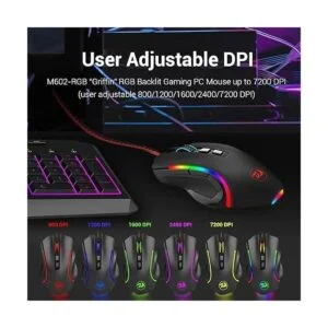 Redragon M602 RGB Ratón para juegos con cable RGB con_4