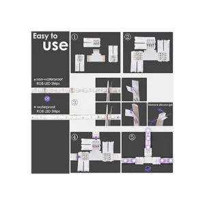 Bifurcador rápido no impermeable con 4 pines y conector de_5