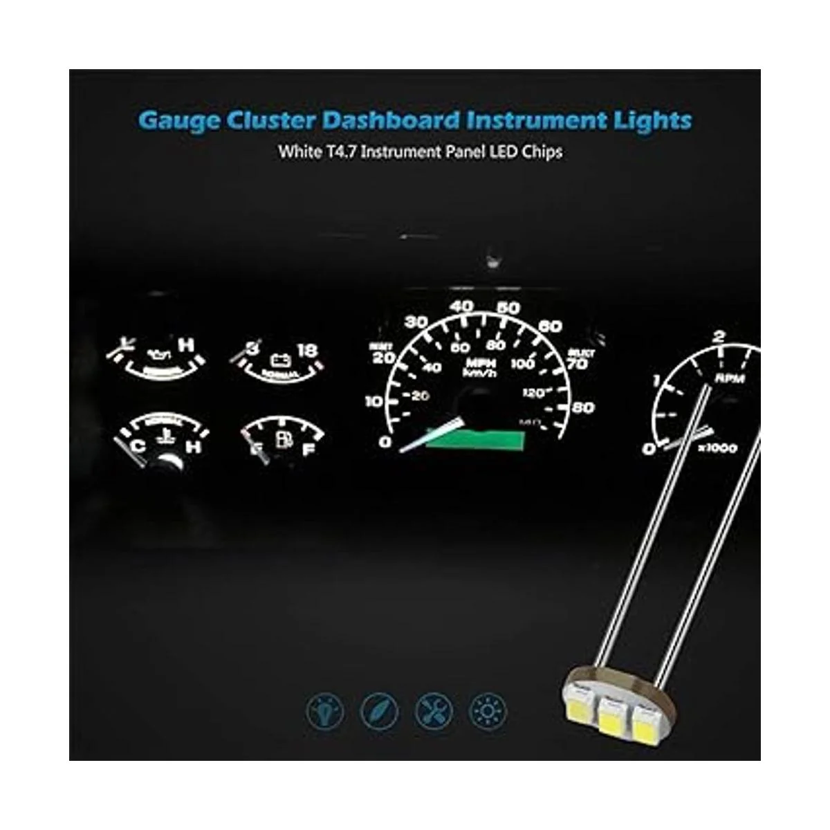 Partsam mini bombillas de 47 mm 12v para autos para_5