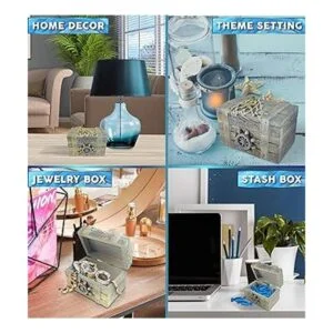 CoTa Global Joyero de madera vintage Baratija náutica_3