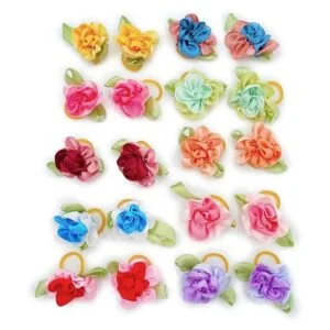 Mascota mostrar flores lazos para mascota Wbandas de