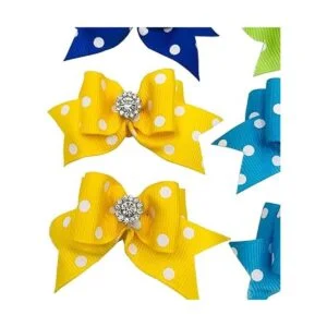 10 lazos para el pelo con bandas de goma para perros